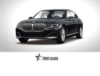 First Class Kategorie Symbolbild: BMW 7er in schwarz.